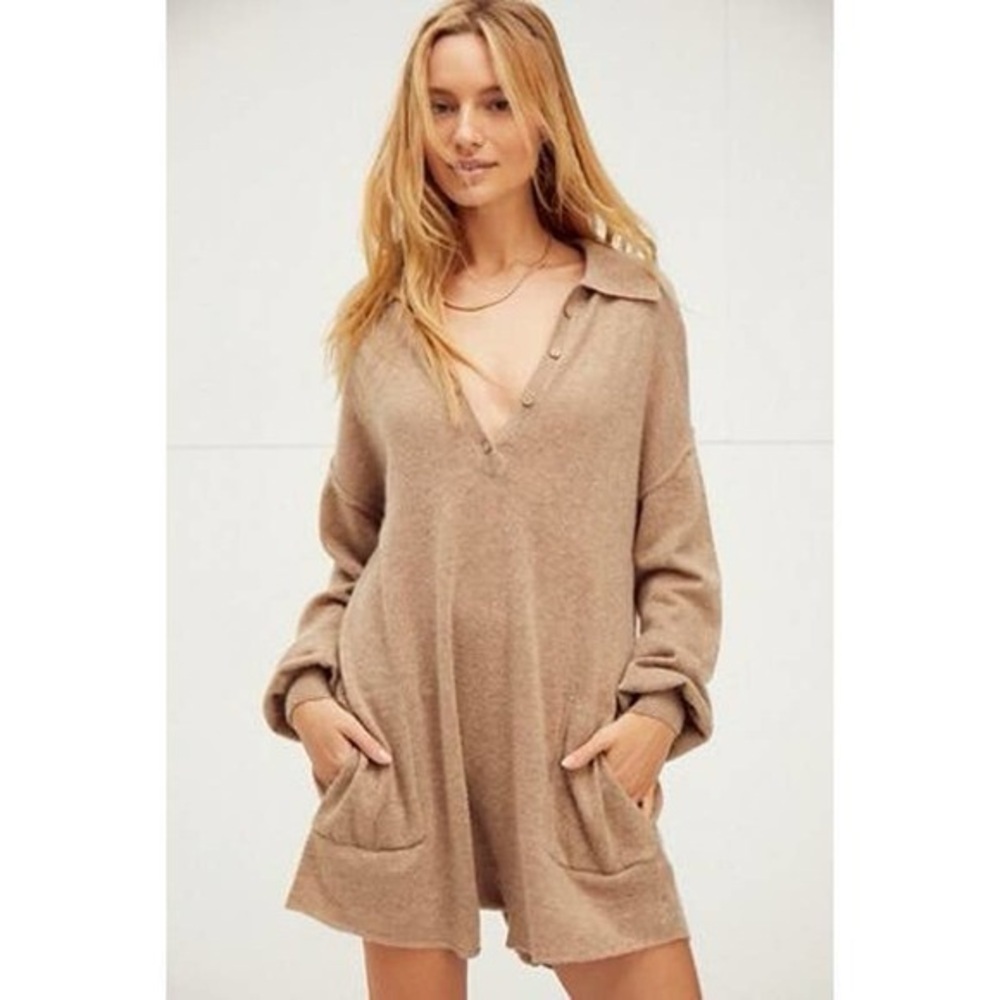 Free People Luxe Picnic Sweater Romper Medium